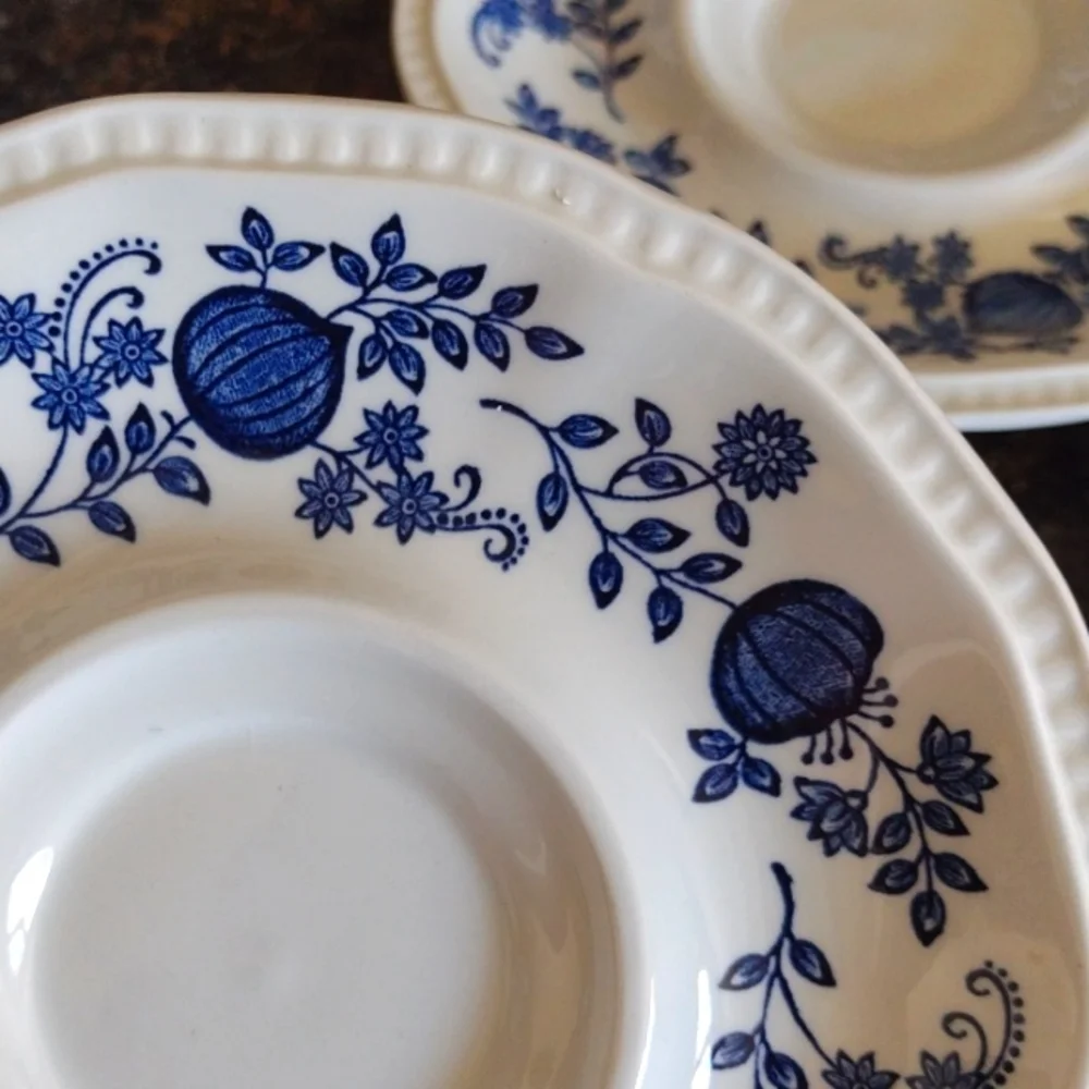 Kensington Ironstone England tea cup saucers set of 3